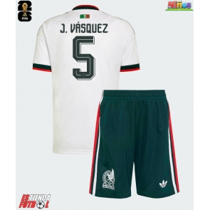 México Johan Vasquez #5 Segunda Equipación Niños Mundial 2026 Manga Corta (+ Pantalones cortos)